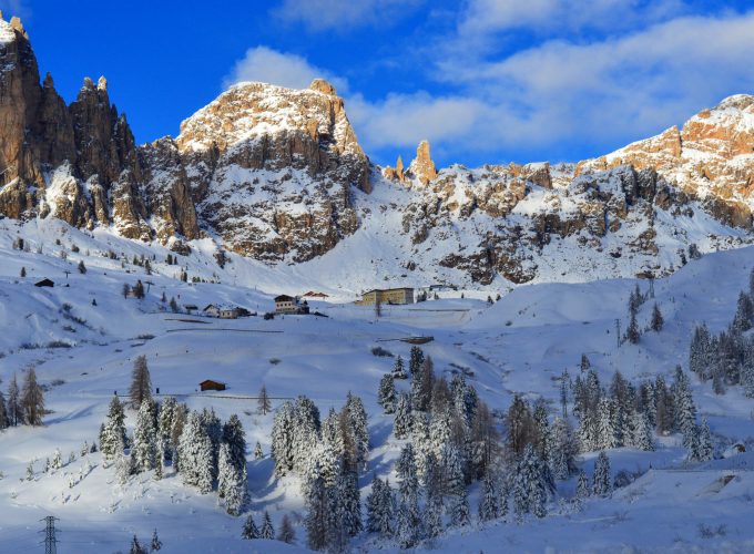 Wallpaper Dolomites, Alps, mountains, snow, winter, trees, 5k, Nature 5194618554